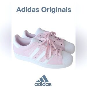 Adidas Superstar J Clear Pink/Footwear White Size 5.5Y (Women’s 7)